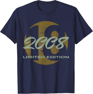 18th Birthday Girl Boy 18 Years 2008 Funny Gift T-Shirt - T-Shirt | Navy