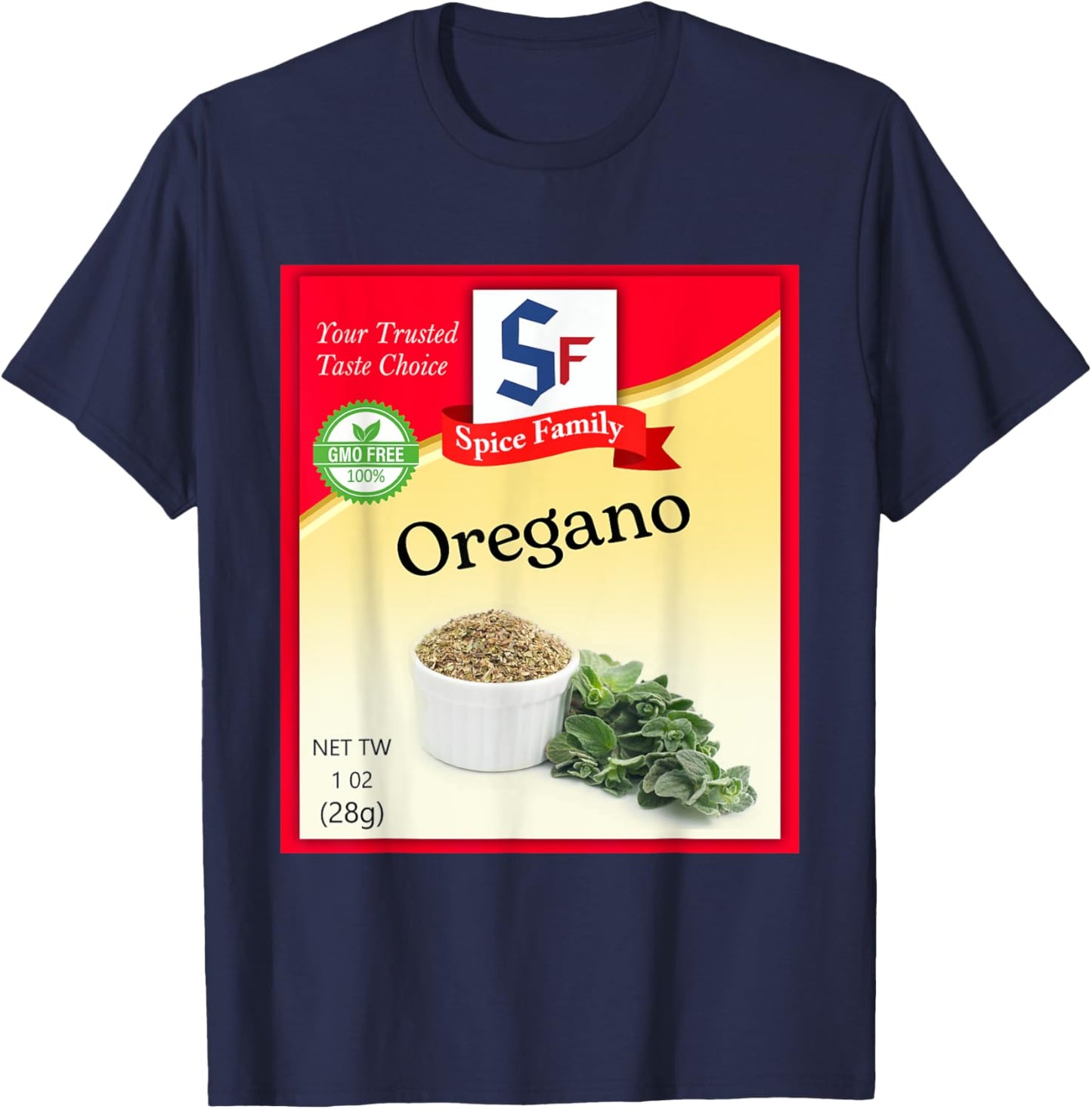 Oregano Condiment Costume Holiday Spice Costumes T-Shirt - T-Shirt | Navy