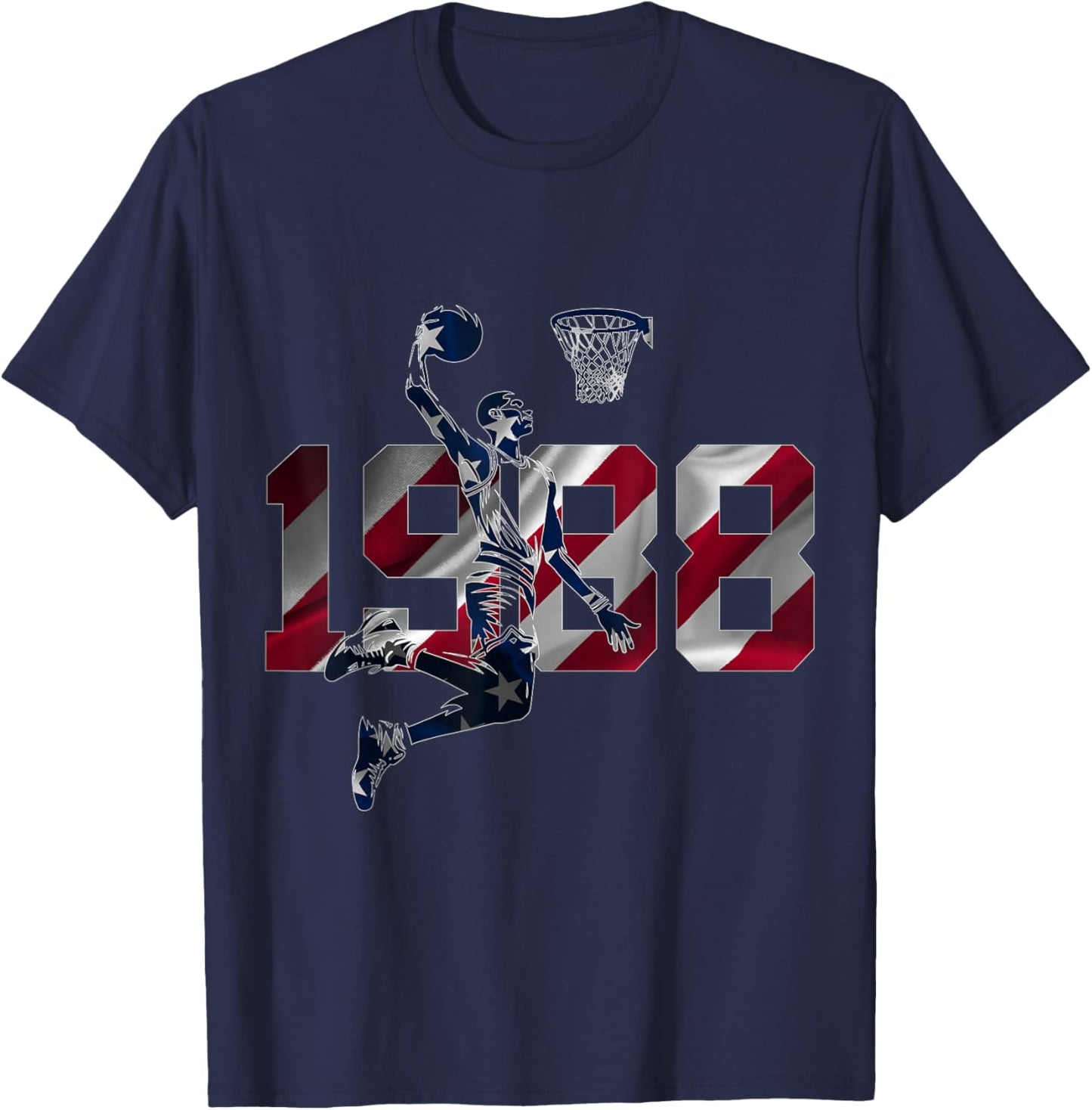 38 Ans 1988 Basketball 38 Ans T-Shirt - T-Shirt | Navy