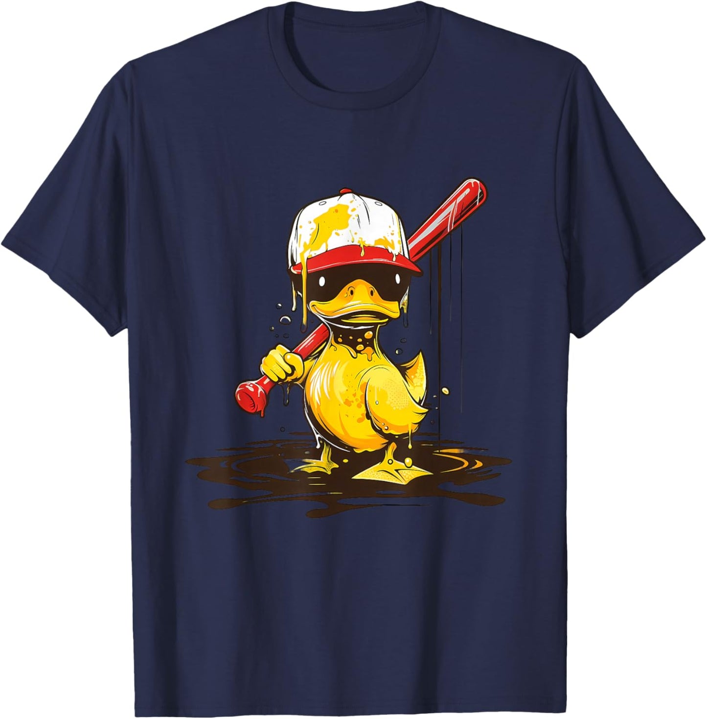 Rubber Duck Baseball Player Rubber Duckie Rubber Duck Lover T-Shirt - T-Shirt | Navy