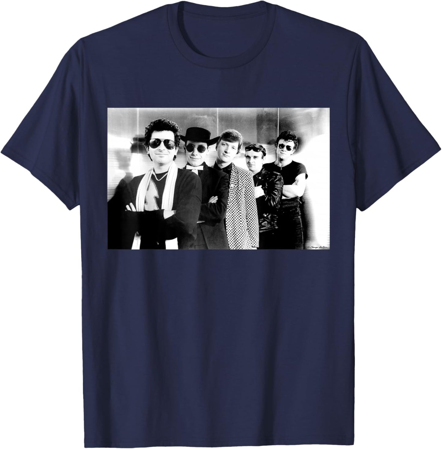 Squeeze Rock Band Publicity Shot By George DuBose T-Shirt - T-Shirt | Navy