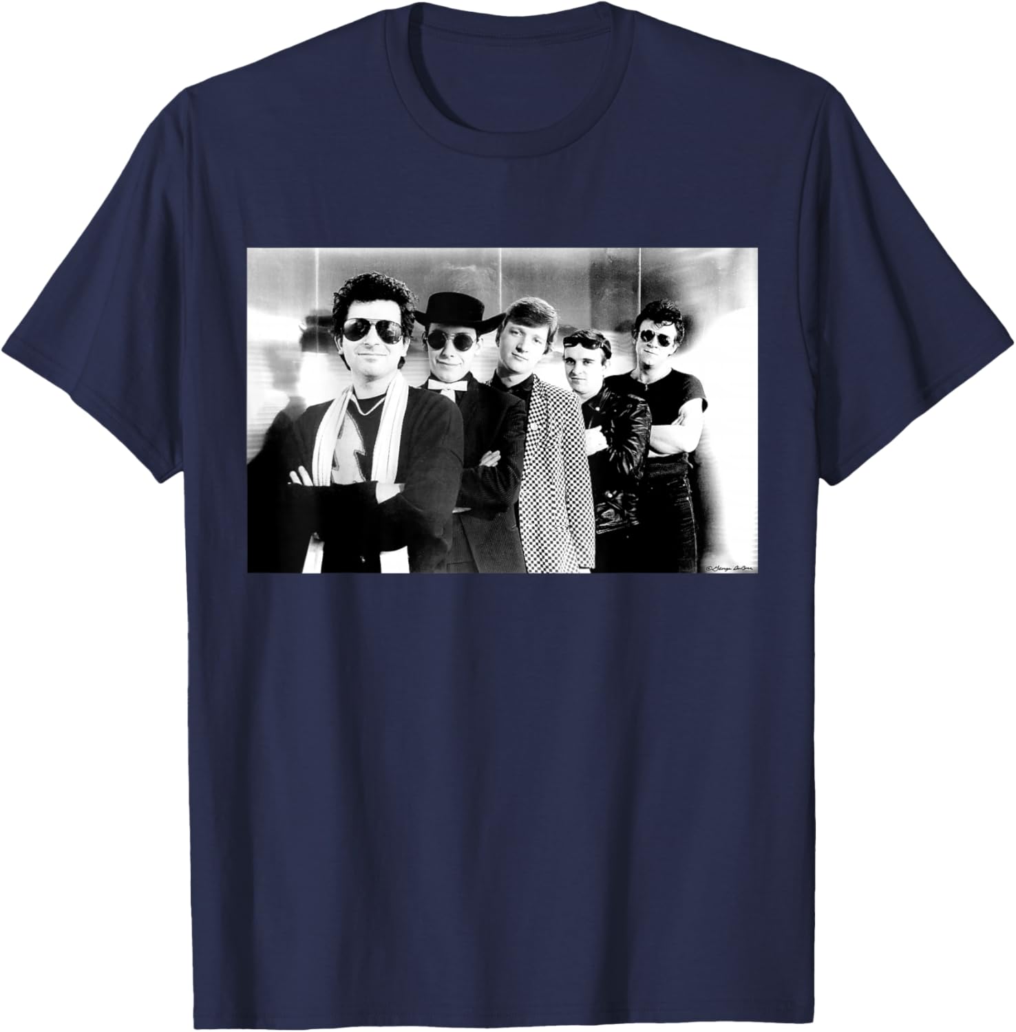 Squeeze Rock Band Publicity Shot By George DuBose T-Shirt - T-Shirt | Navy