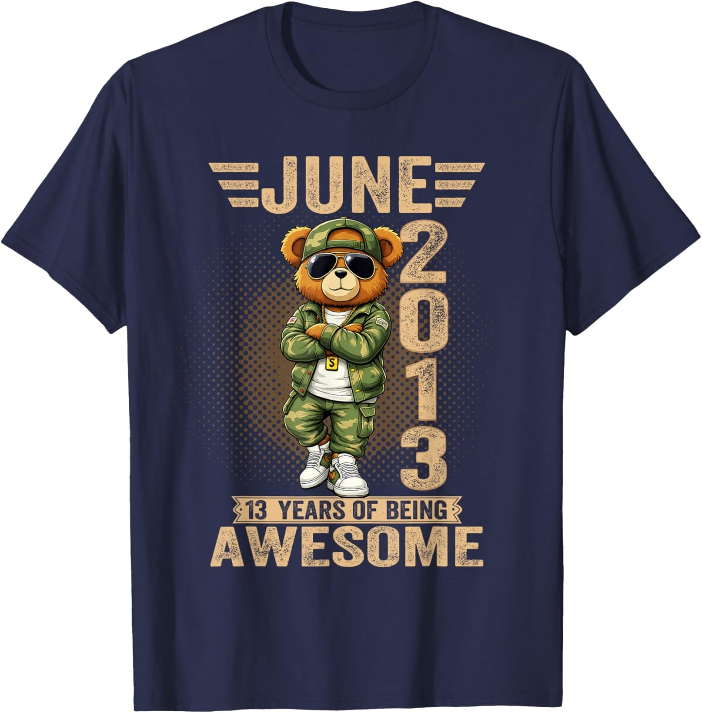 Décorations d'anniversaire 13 Juin 2013 pour Homme 13 Ans T-Shirt - T-Shirt | Navy
