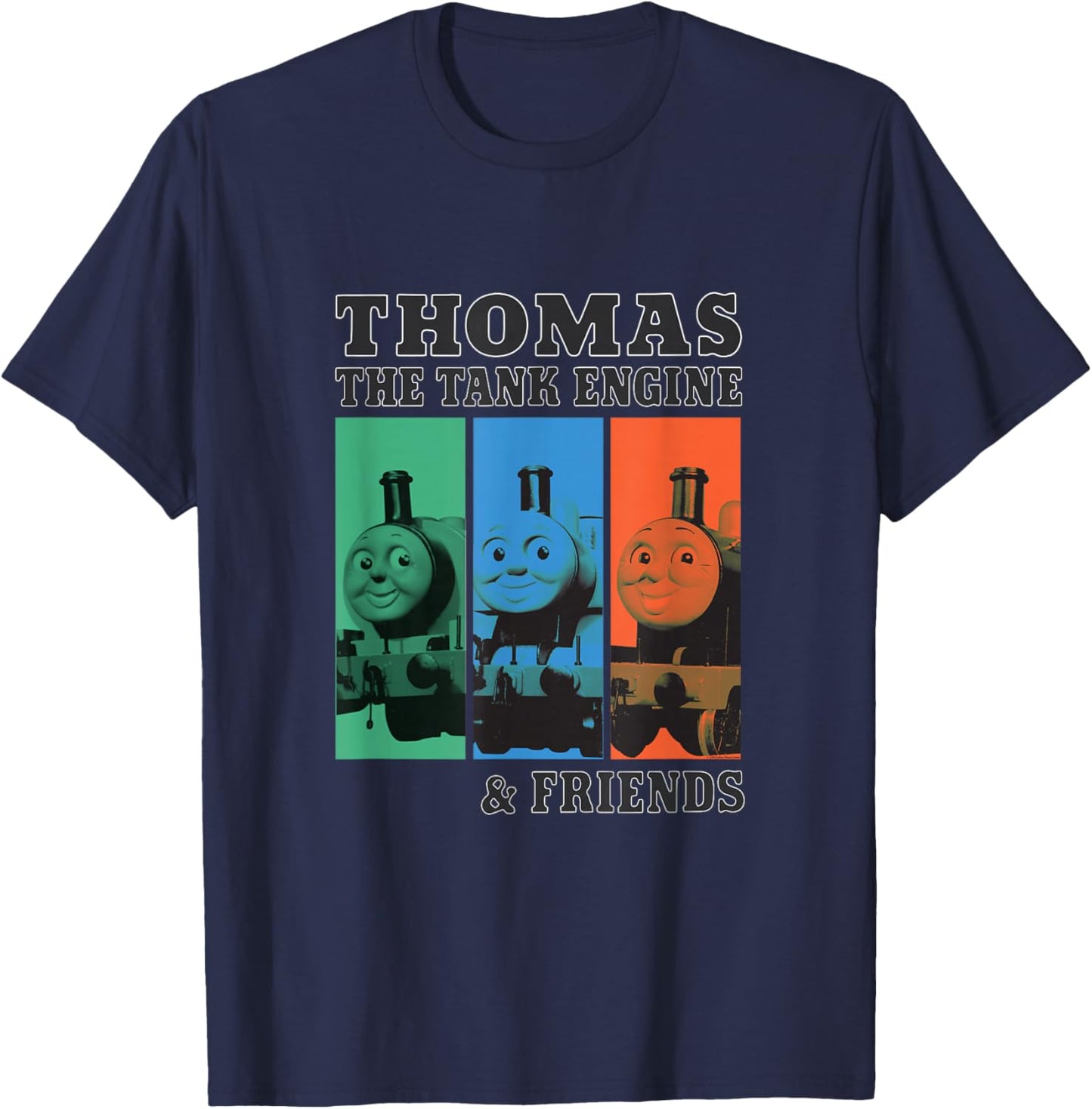 Thomas & Friends - Thomas The Tank Engine & Friends Grid T-Shirt - T-Shirt | Navy