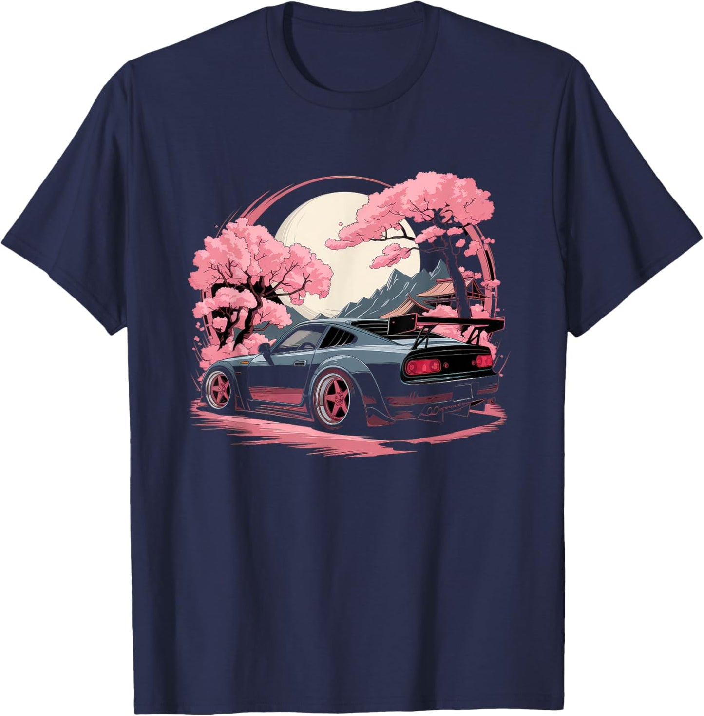 Japanese Car Men JDM Japan Street Racing Streetwear T-Shirt - T-Shirt | Navy