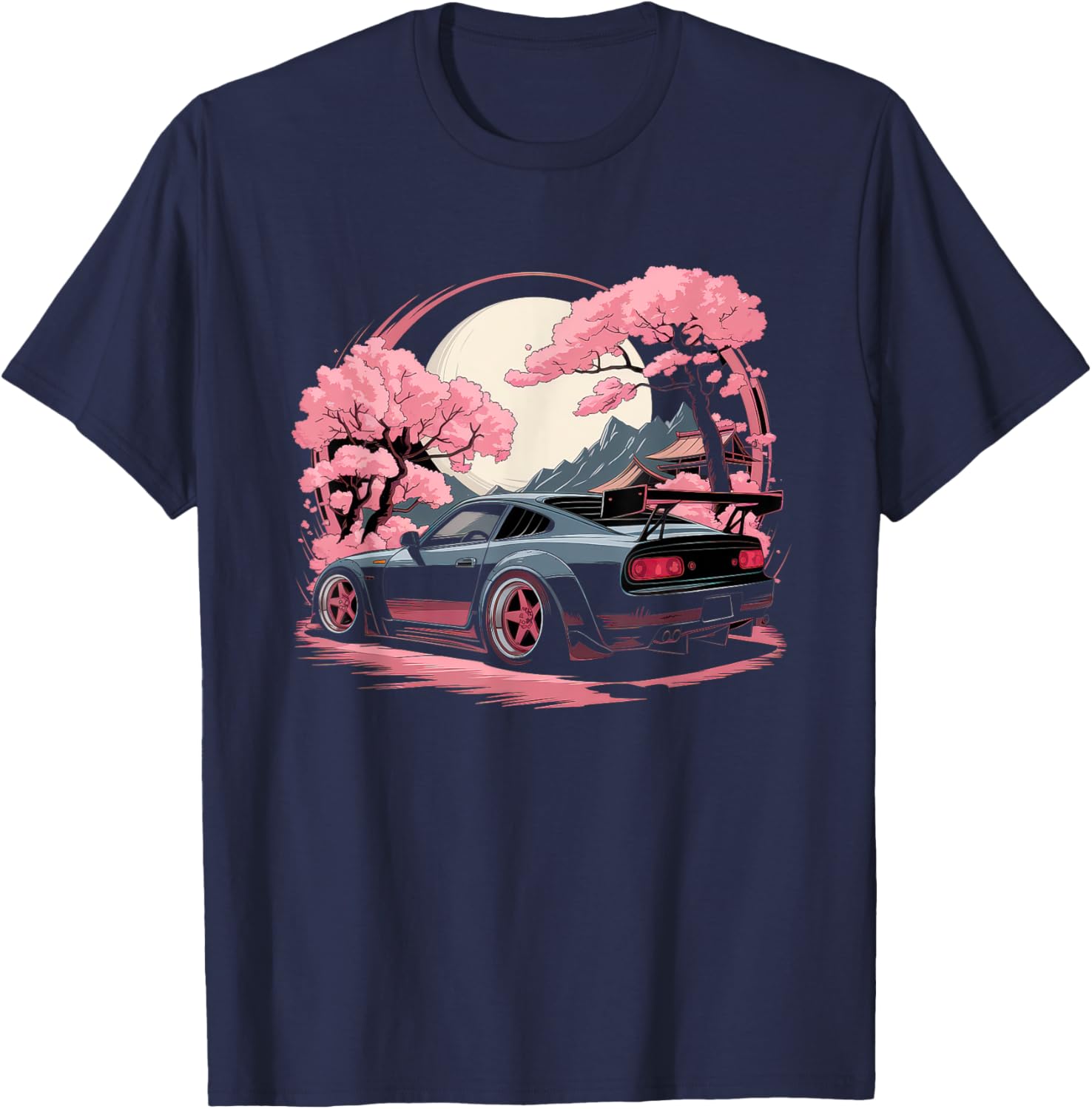 Japanese Car Men JDM Japan Street Racing Streetwear T-Shirt - T-Shirt | Navy