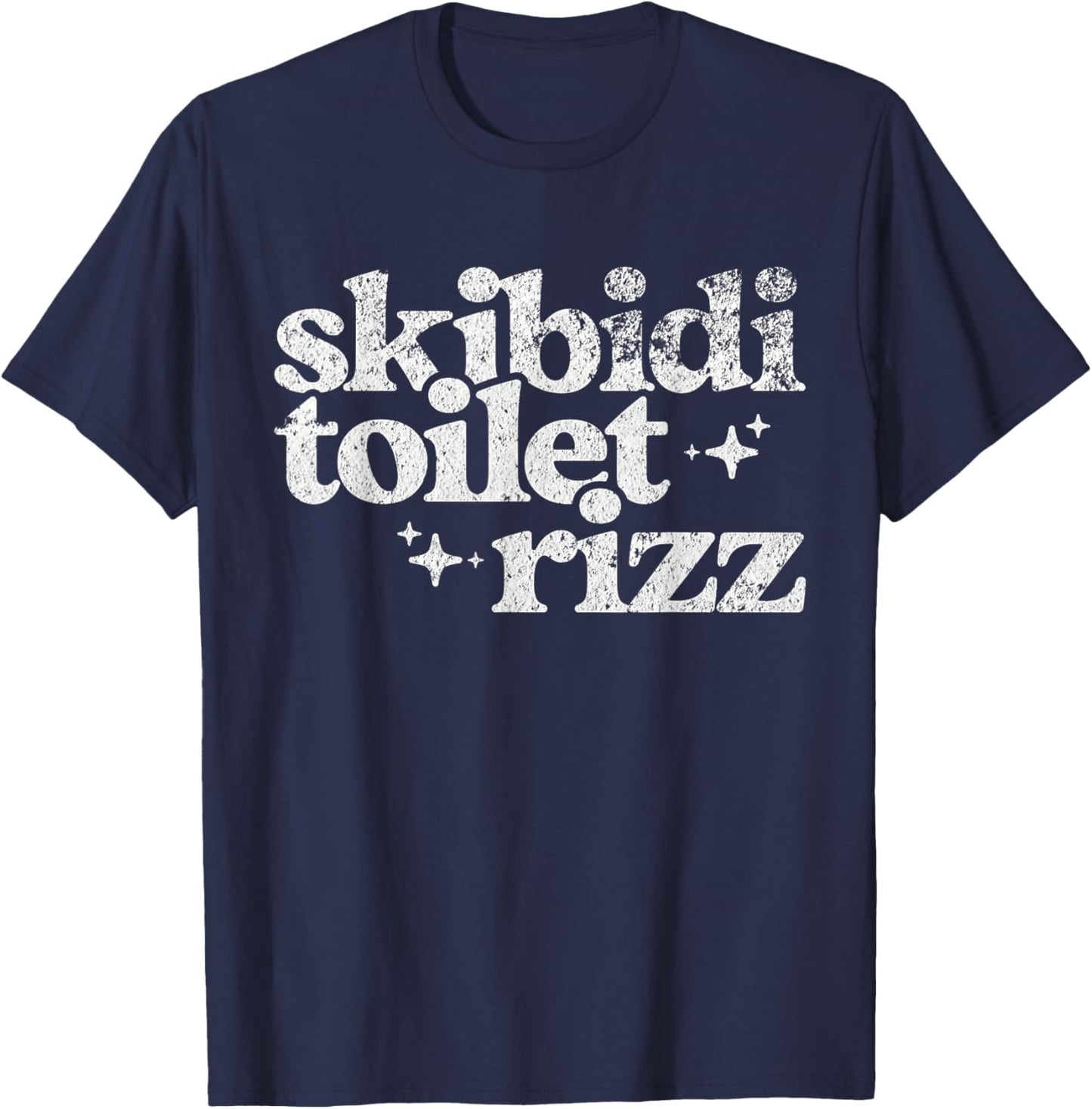 Oxygen Bandit Men's Skibidi Toilet Rizz Meme , Black, Small T-Shirt - T-Shirt | Navy