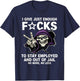 I Give Enough F..CKS to Stay Employed Out of Jail Skeleton T-Shirt - T-Shirt | Navy