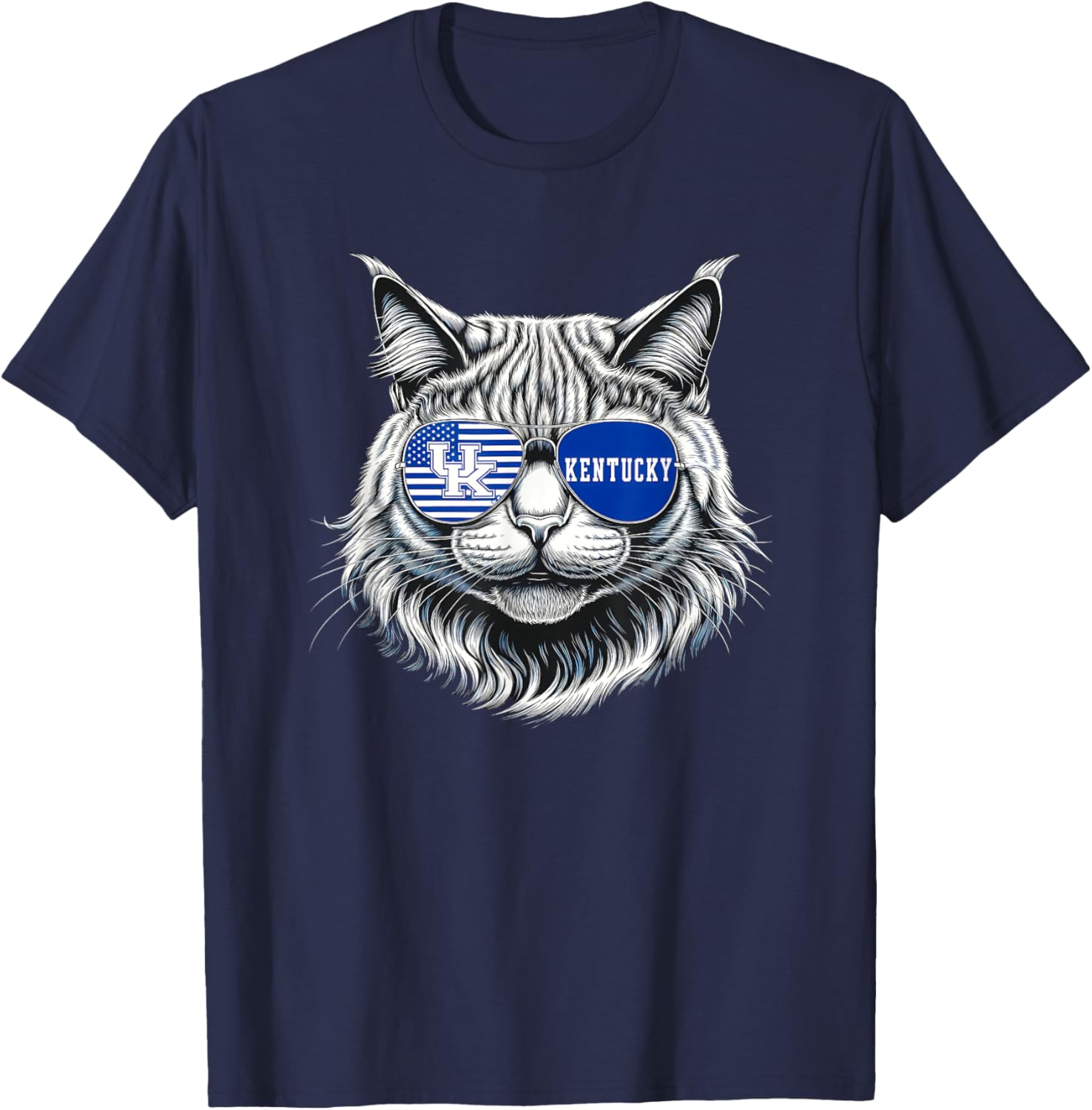 Cat Lovers Graphic Last Name Kentucky Retro Vintage Funny Women Girls Kids T-Shirt - T-Shirt | Navy