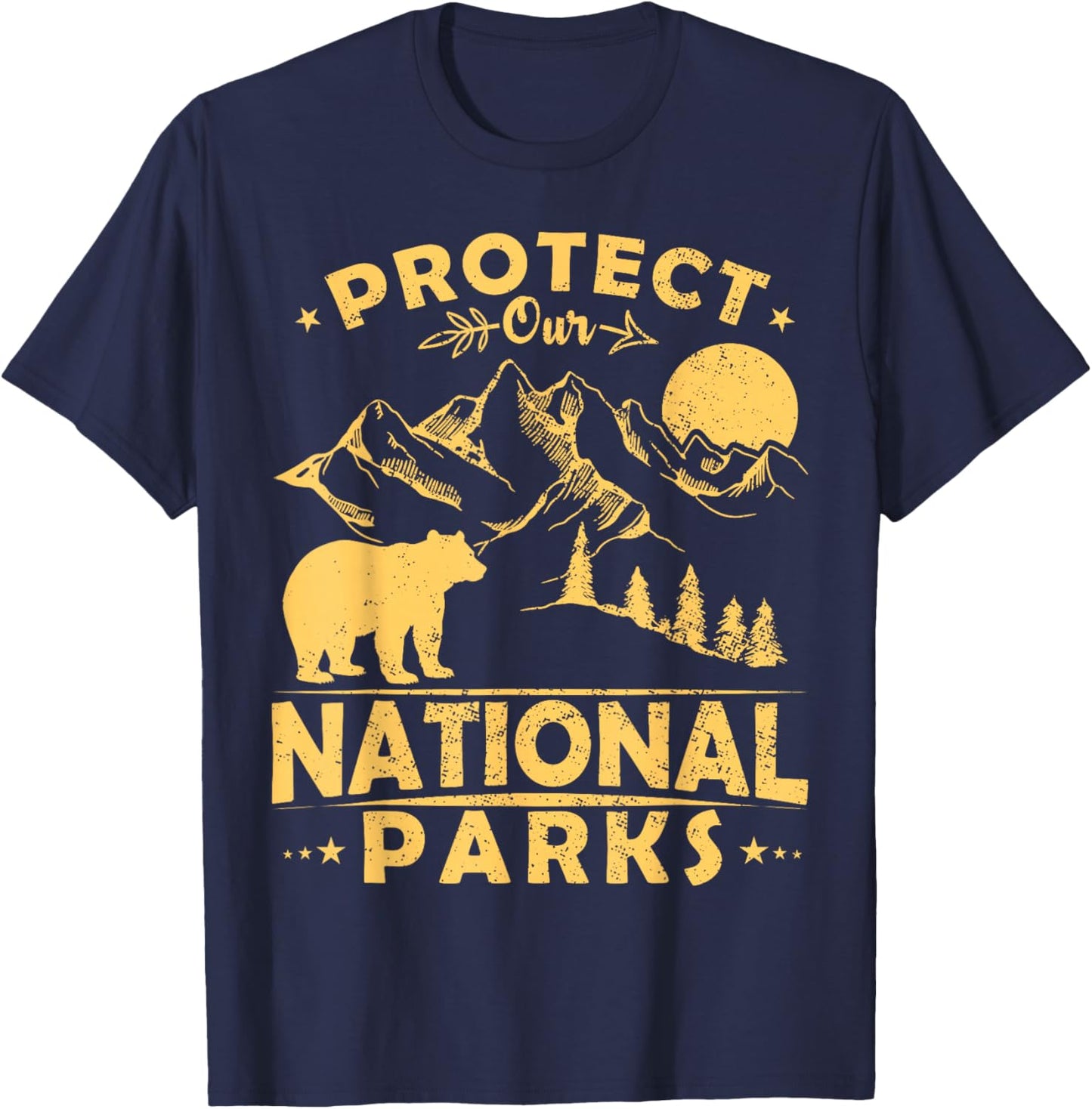 Protect Our National Parks Camping Hiking T-Shirt - T-Shirt | Navy
