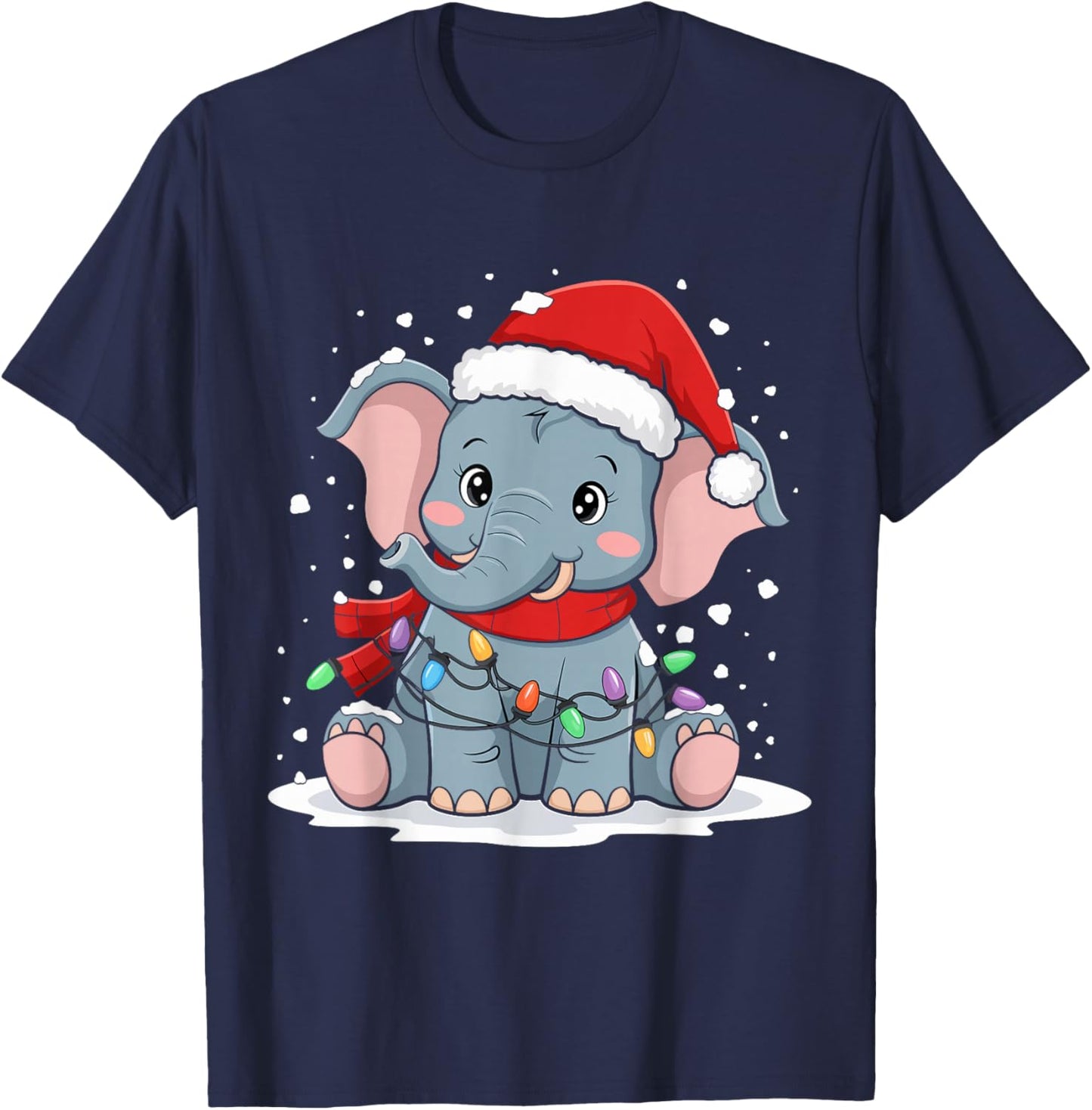 Christmas Elephant T-Shirt - T-Shirt | Navy
