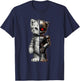 Funny Robotics Animal Lover Cat Robots Graphic Engineer Cats T-Shirt - T-Shirt | Navy