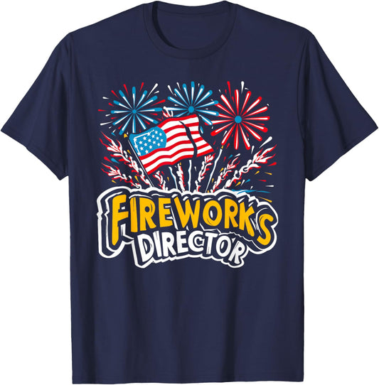 Fireworks Director Shirt I Run You Run Funny 4th of July T-Shirt - T-Shirt | Navy