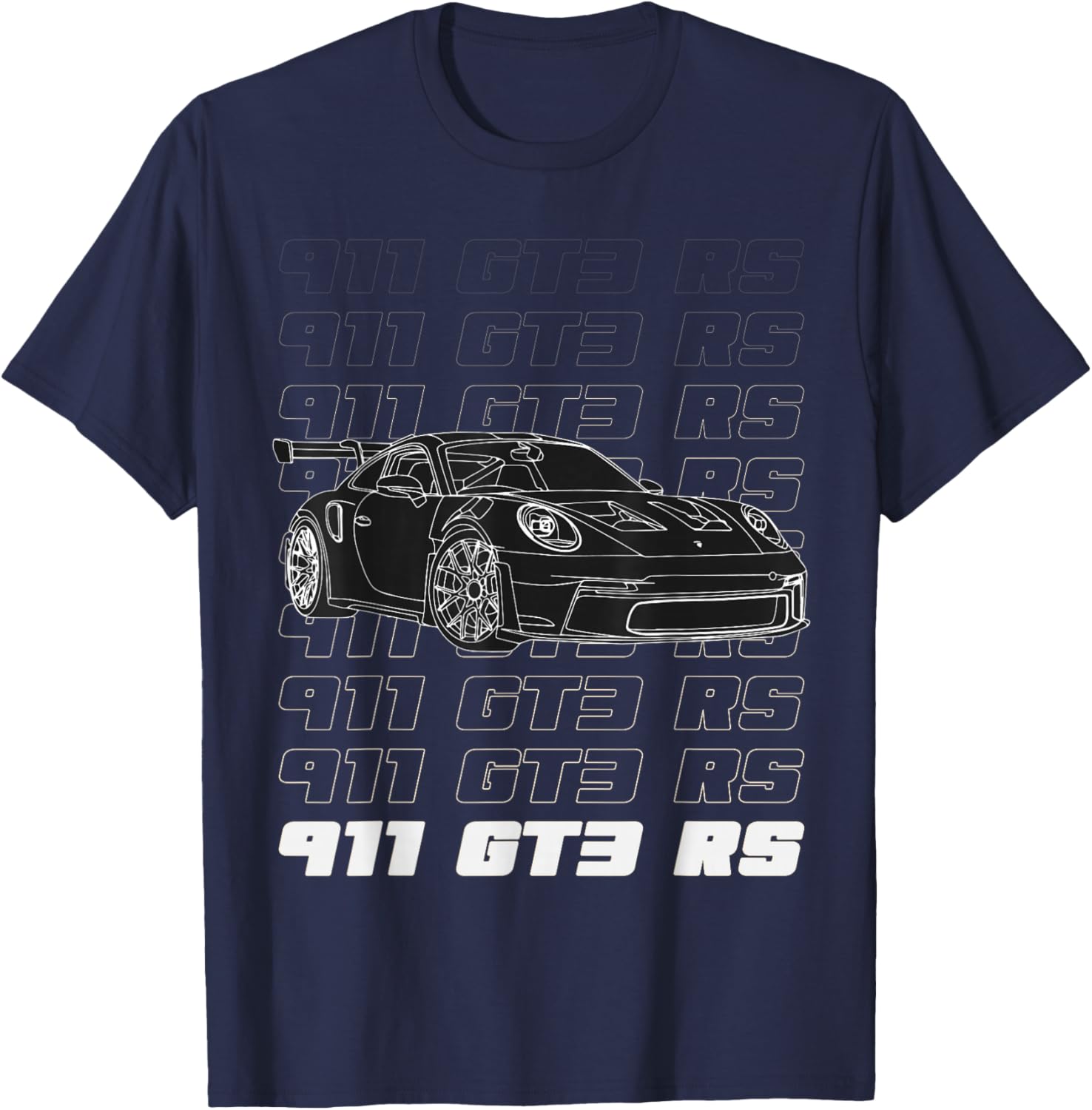 Exclusive 911 GT3 RS Silhouette Meme Coin Motorsport SE T-Shirt - T-Shirt | Navy