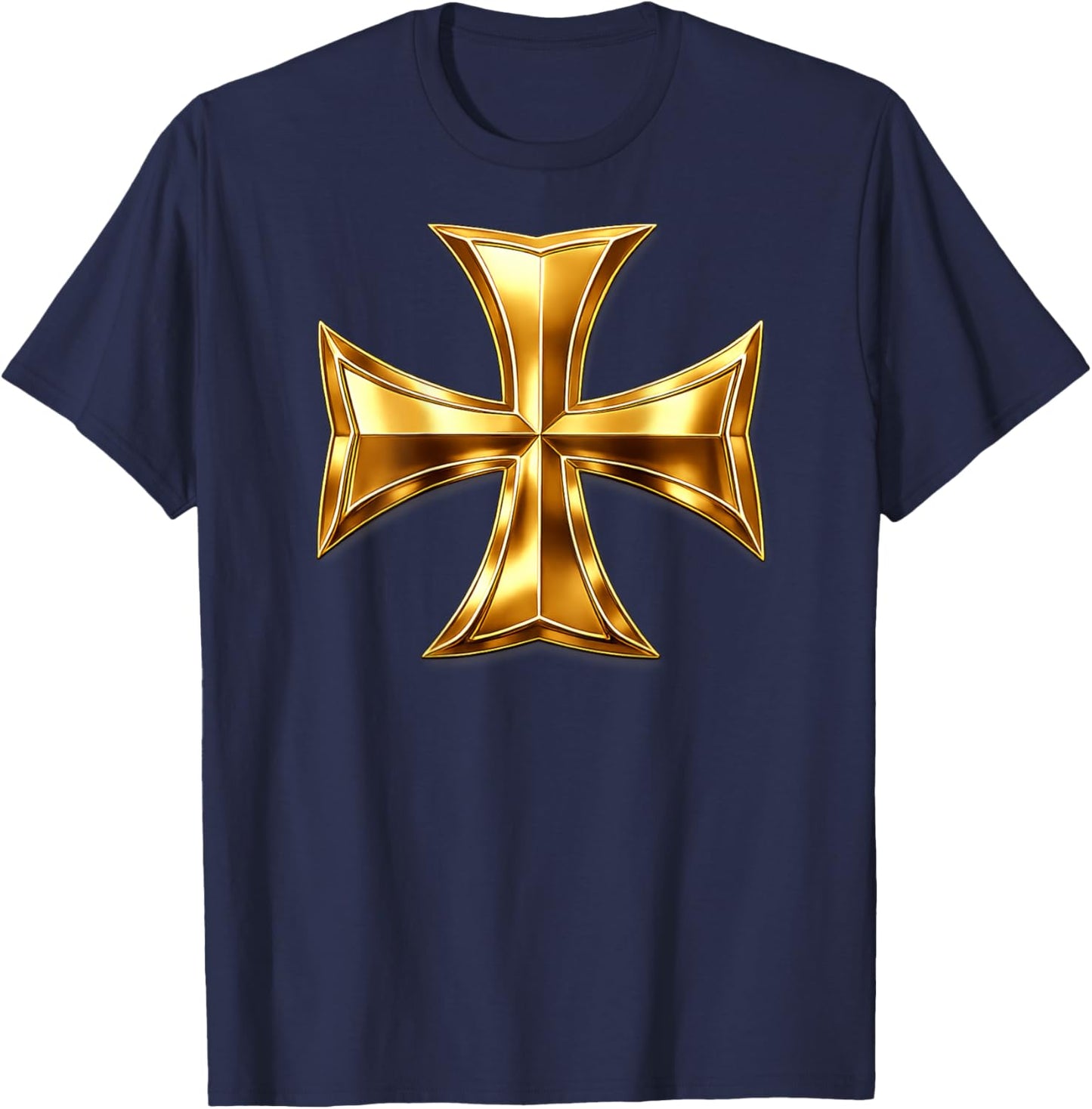 Episches christliches Tempelritterkreuz T-Shirt - T-Shirt | Navy