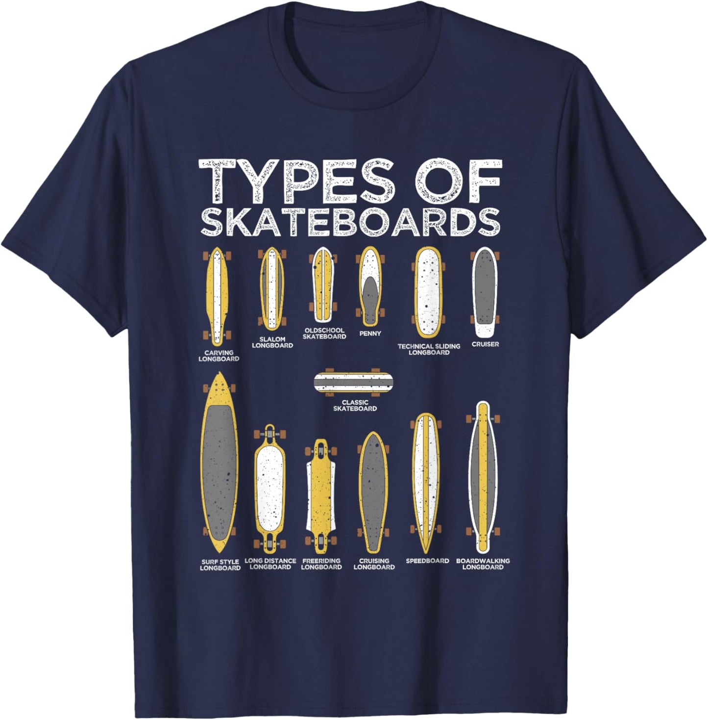 Cool Skateboard Art Women Skateboarder Skateboarding T-Shirt - T-Shirt | Navy