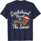 Dachshund Through The Snow Christmas Decor for Dog Lovers T-Shirt - T-Shirt | Navy