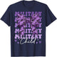 Purple Up for Military Kids Girl Coquette Bow Military Child T-Shirt - T-Shirt | Navy