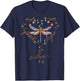Faith Hope Love Dragonfly Heart Religious Jesus Christian T-Shirt - T-Shirt | Navy