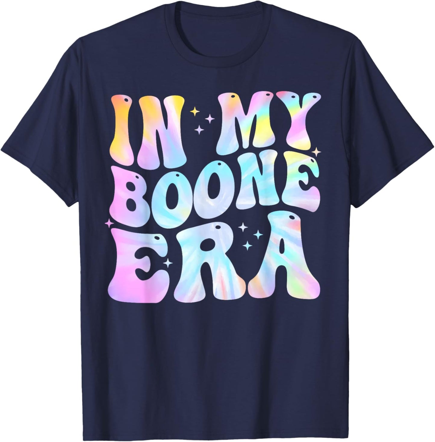 in My Boone Era Funny Boone Heart Men Women Kids Groovy T-Shirt - T-Shirt | Navy
