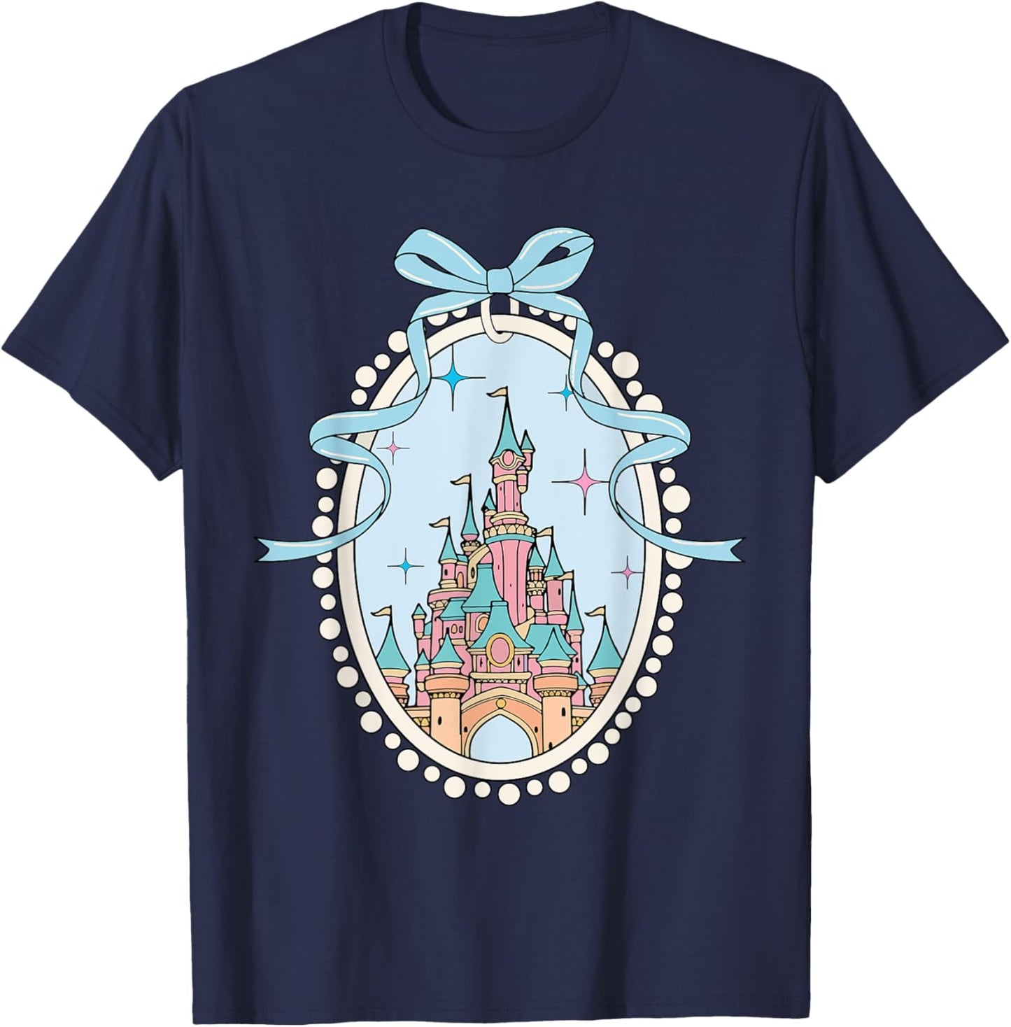 Cute Magical Fairytale Castle Costume for Kids and Girls T-Shirt - T-Shirt | Navy