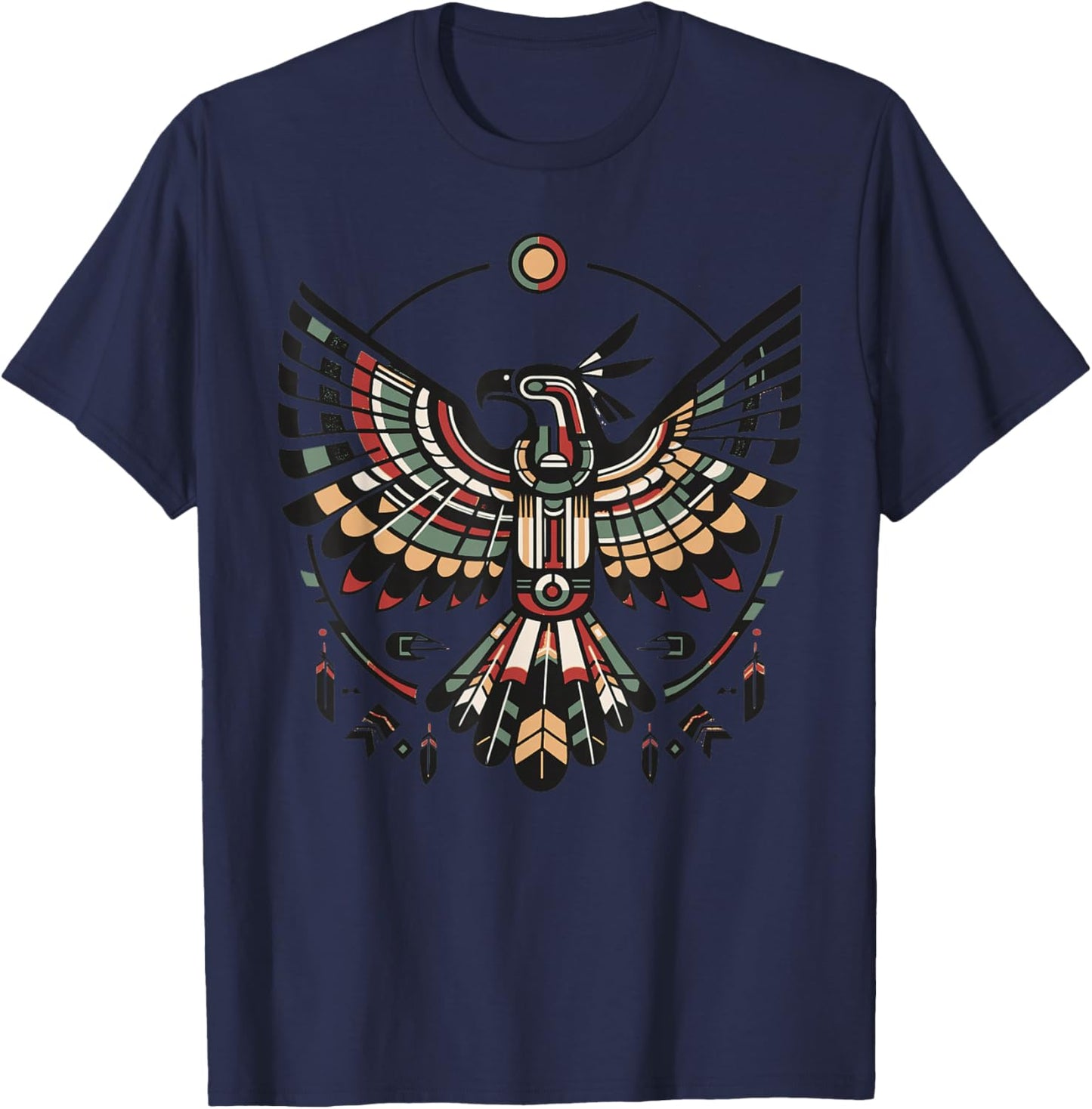 Spiritual Thunderbird Art Mystical Bird of Power T-Shirt - T-Shirt | Navy