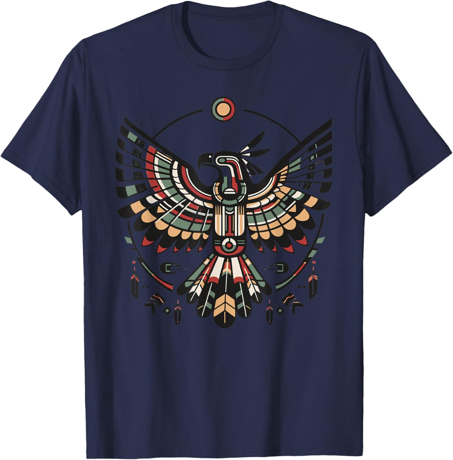 Spiritual Thunderbird Art Mystical Bird of Power T-Shirt - T-Shirt | Navy