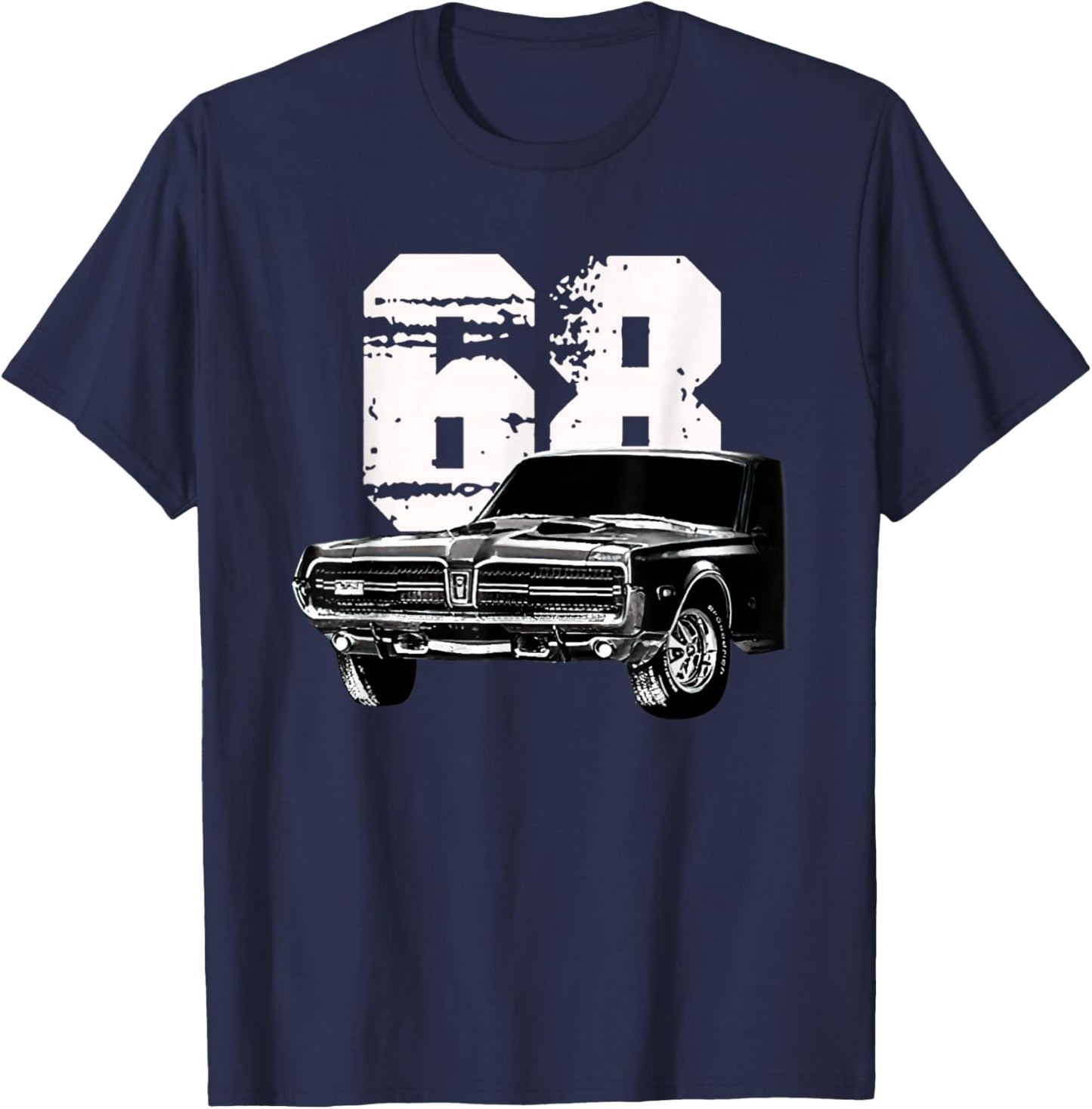 1968 68 Mercury classic Cougar Vinatge cars T-Shirt - T-Shirt | Navy