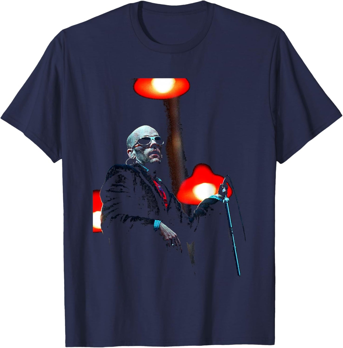 R.E.M. Michael Stipe Murrayfield Concert Monster Album Era T-Shirt - T-Shirt | Navy