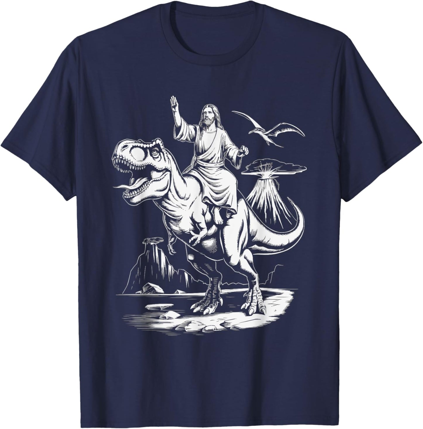 Funny Jesus Christ Religious Christian Believer Christianity T-Shirt - T-Shirt | Navy