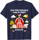 Old MacDonald Had a Farm E-I-E-I-O Boy Toddler Kids Birthday T-Shirt - T-Shirt | Navy