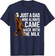 Bigfoot Papa, Just A Dad Who Always Came Back with The Milk T-Shirt - T-Shirt | Navy