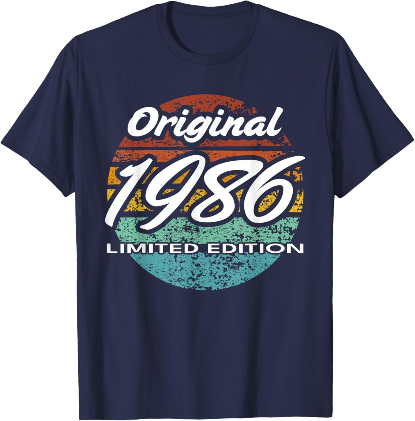 40th Birthday Man Woman 40 Years 1986 Funny Gift T-Shirt - T-Shirt | Navy