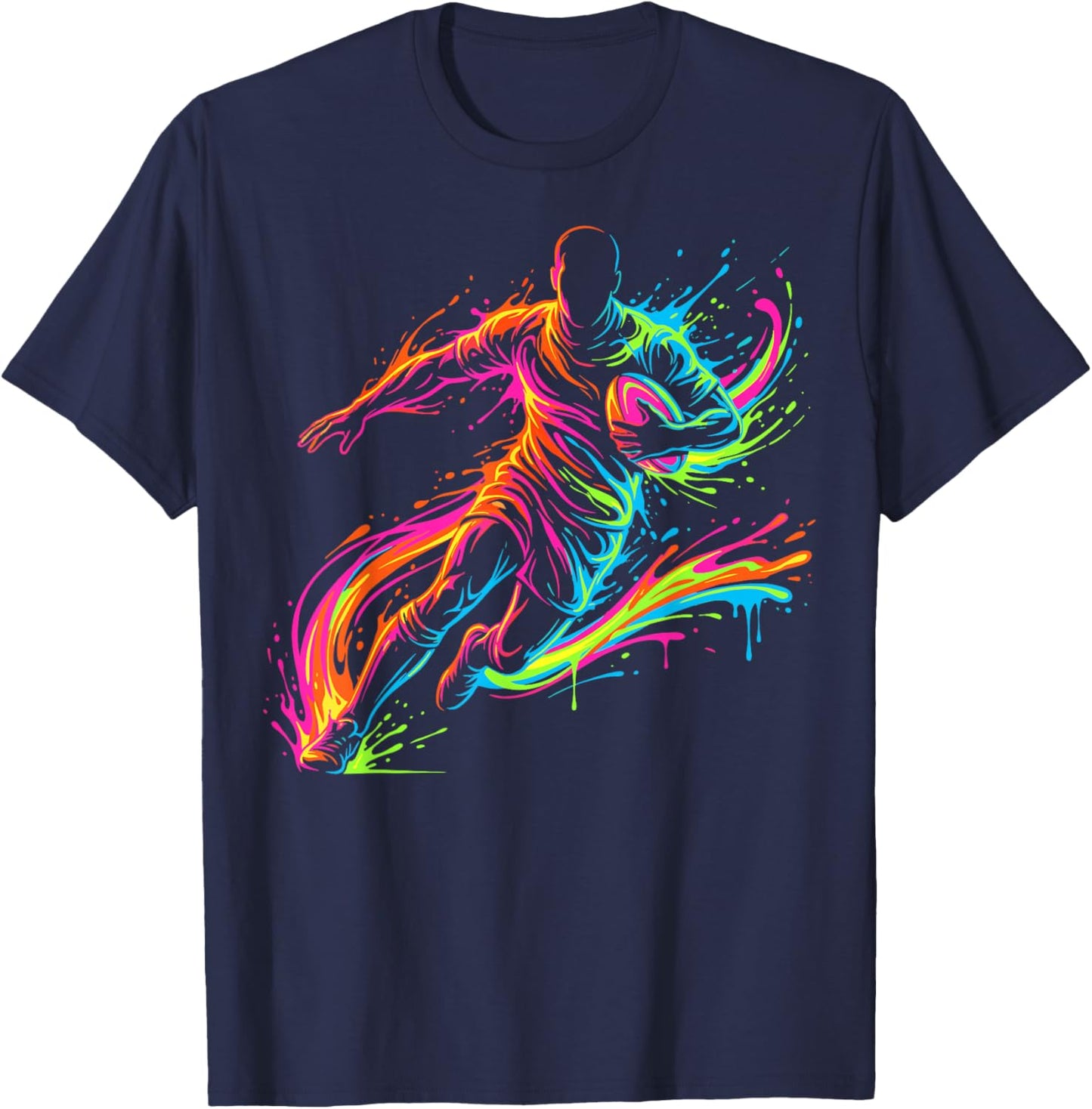 Rugby Player Man Child Boy T-Shirt - T-Shirt | Navy