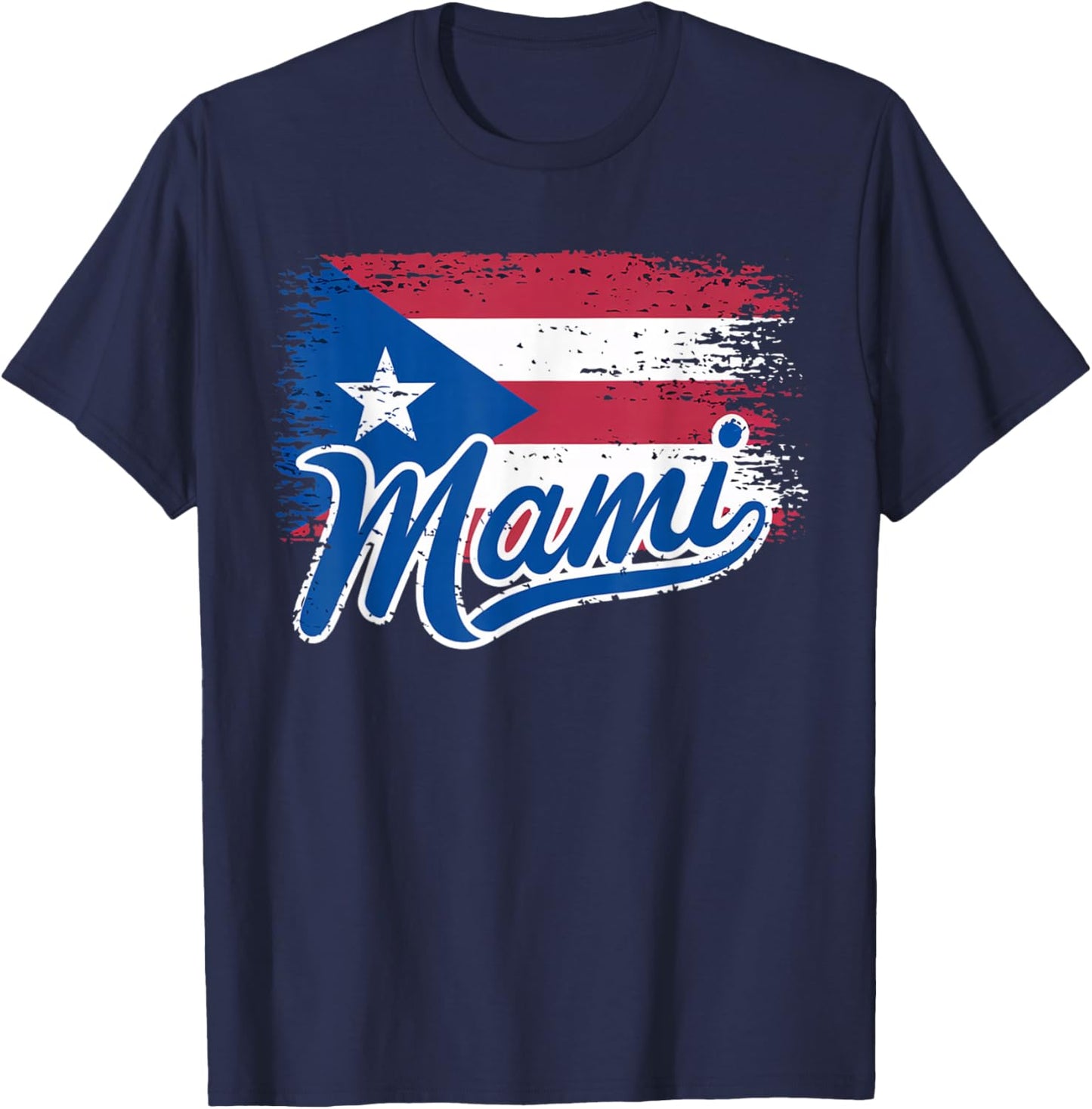 Boricua Mami | Puerto Rican Mother Puerto Rico Flag T-Shirt - T-Shirt | Navy