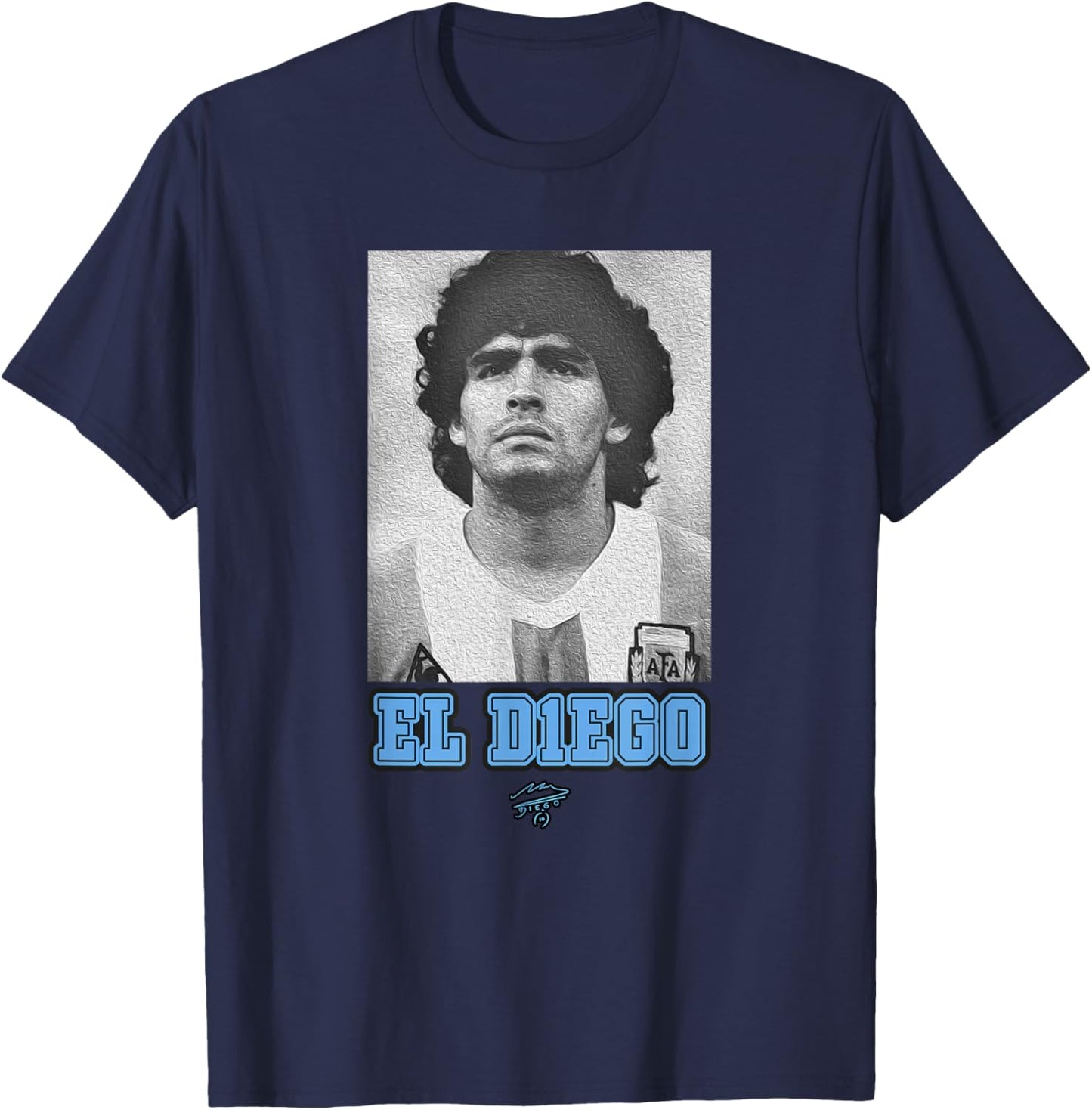 Maradona EL Diego Argentina T-Shirt - T-Shirt | Navy