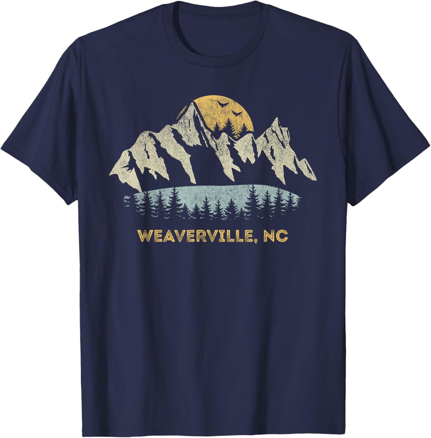 Weaverville North Carolina Mountain Sunset Sunrise NC T-Shirt - T-Shirt | Navy