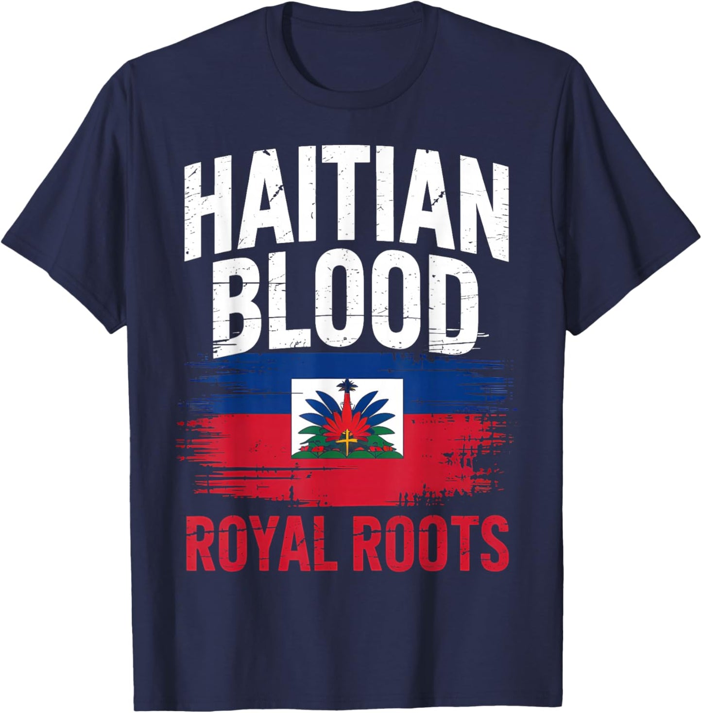 Haitian Roots Haiti Flag Day T-Shirt - T-Shirt | Navy