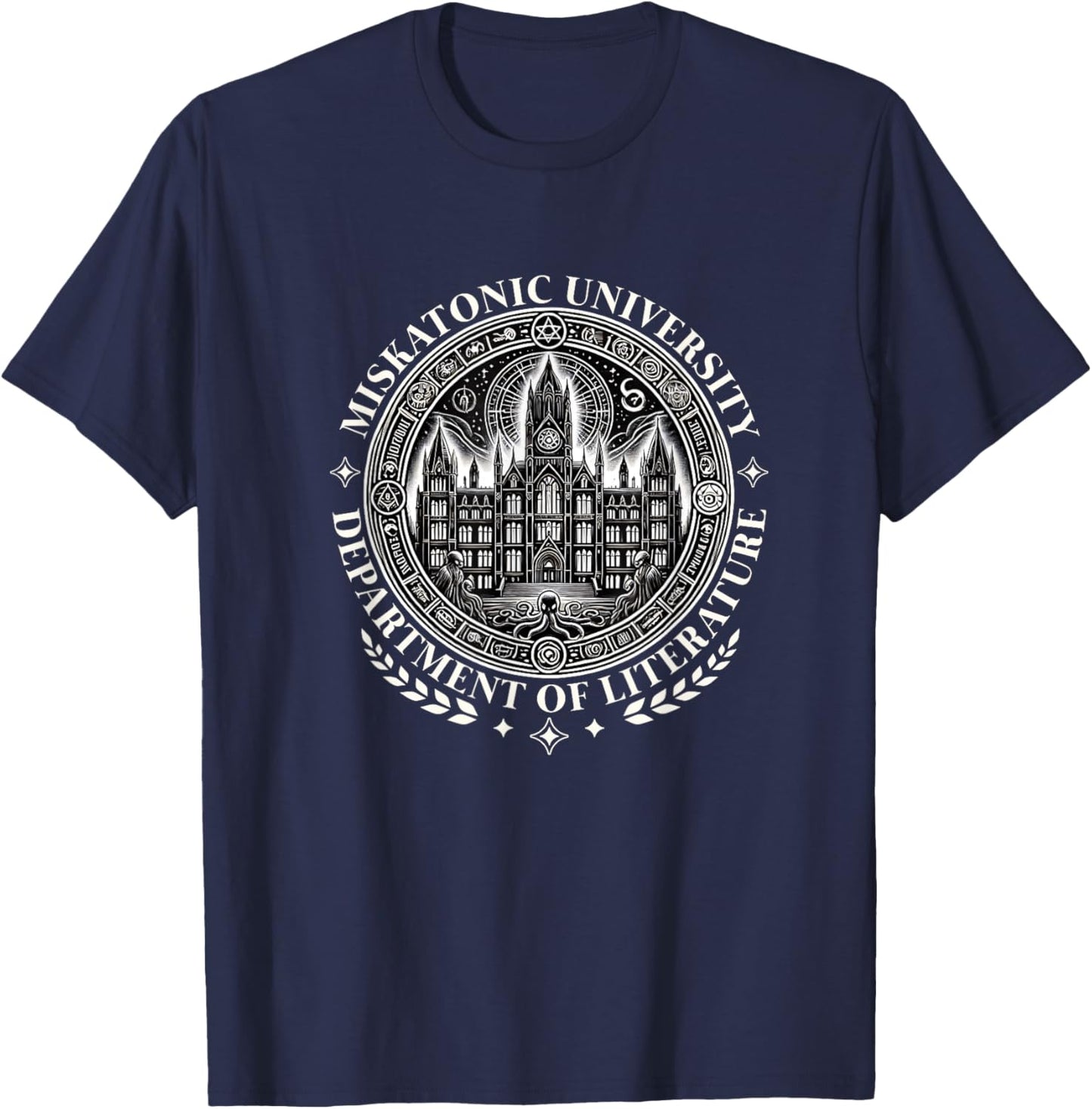 Miskatonic University Lovecraftscher Cthulhus Ruf Literature T-Shirt - T-Shirt | Navy