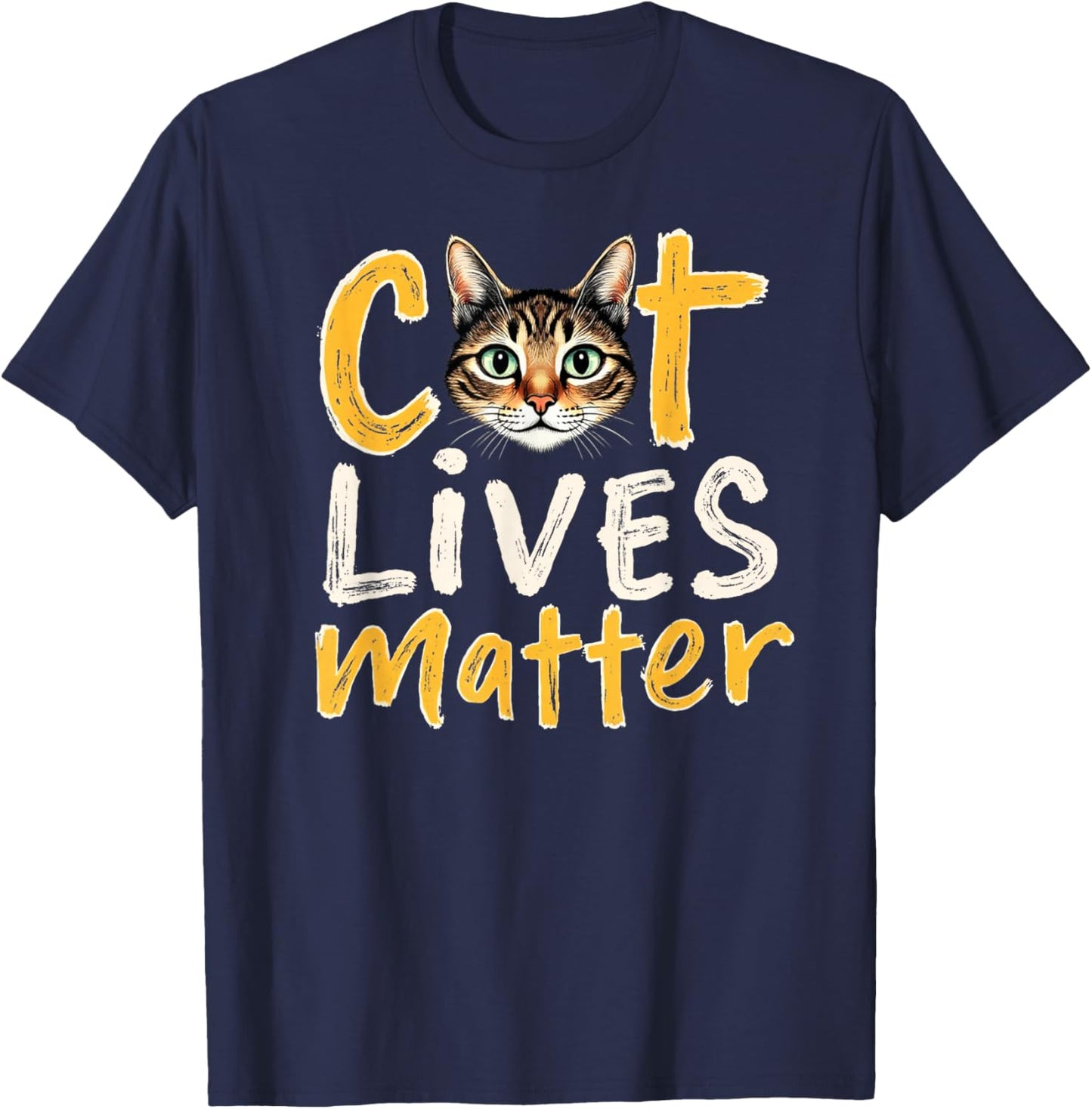 Cat Lives Matter Shirt T-Shirt - T-Shirt | Navy