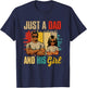 Just A Dad and His Girl Father's Day Proud Family Kids Lover T-Shirt - T-Shirt | Navy