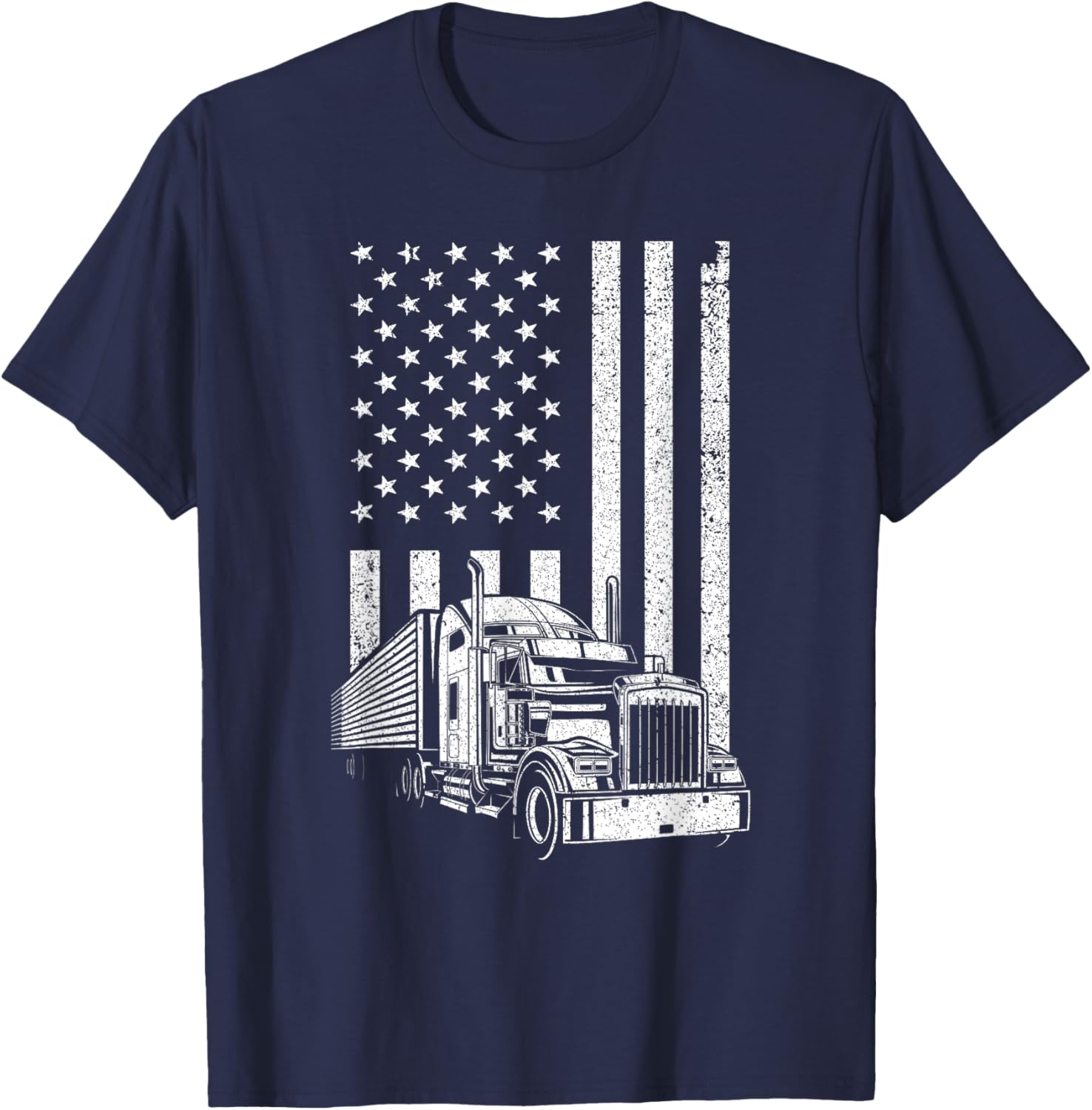 Cool Trucker Design Women Kids Trucking Truck Driver T-Shirt - T-Shirt | Navy