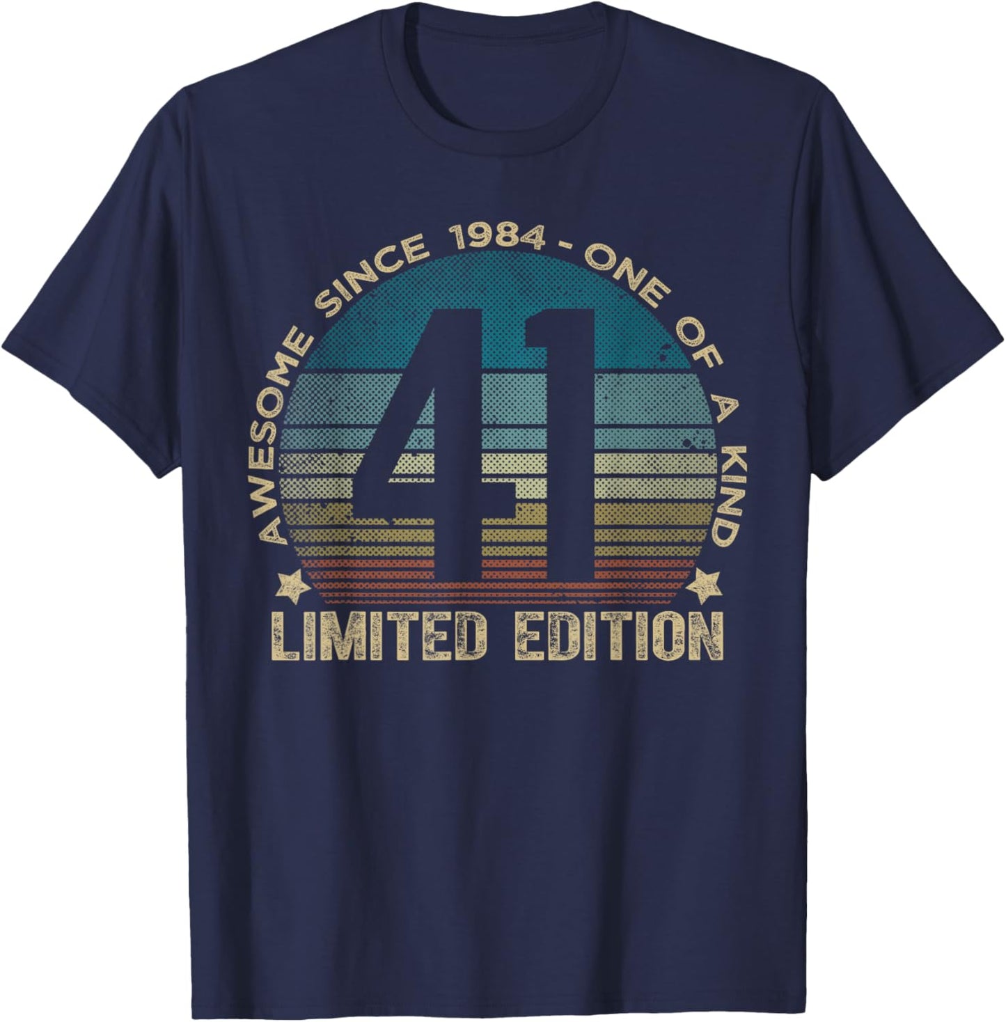 41 Year Old Gifts Vintage 1984 Limited Edition 41st Birthday T-Shirt - T-Shirt | Navy