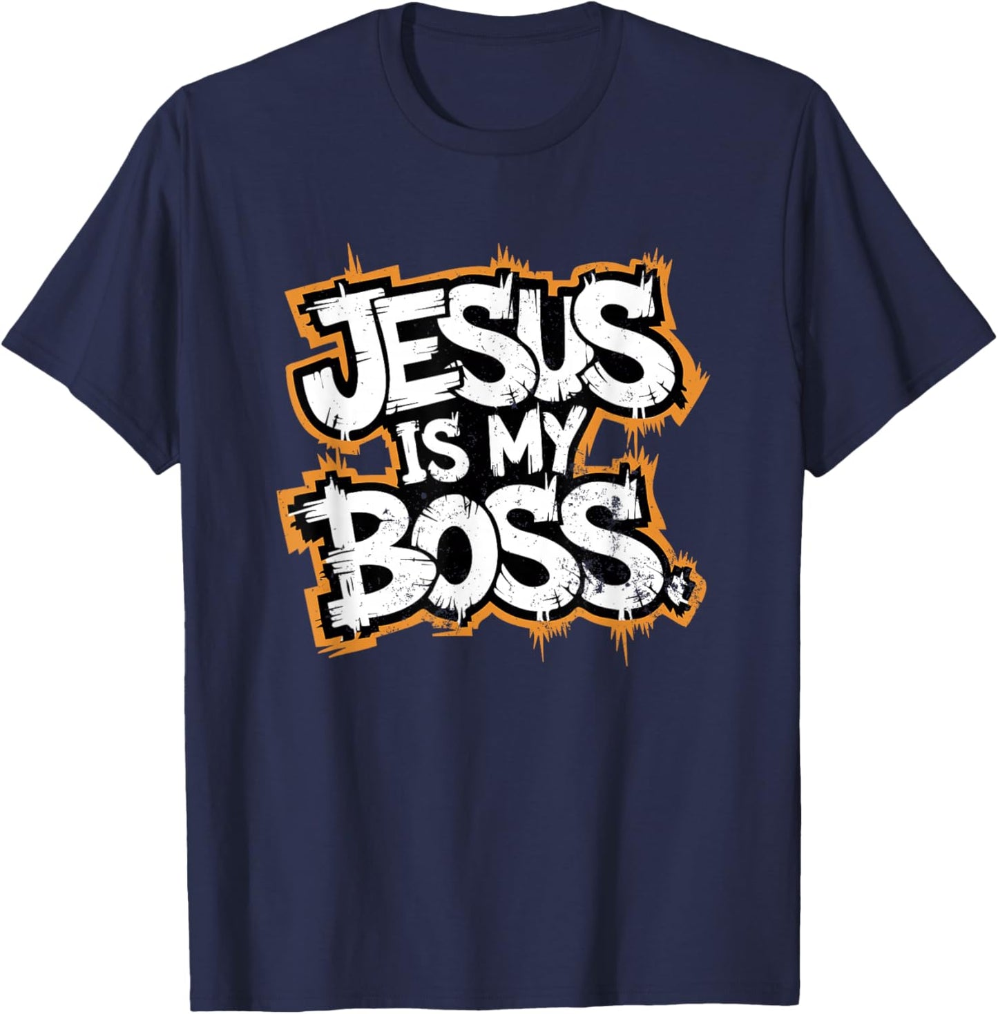 Jesus Is My Boss T-Shirt - T-Shirt | Navy