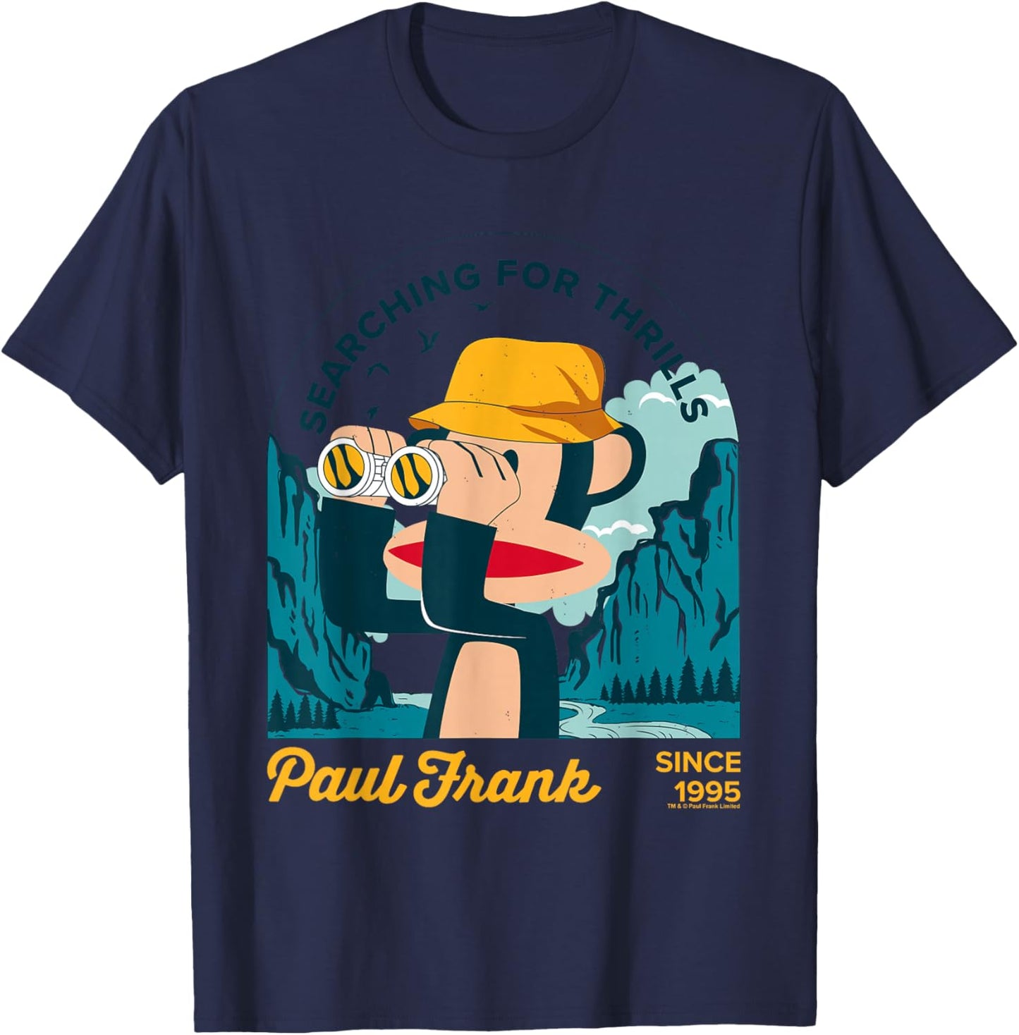 Paul Frank Julius The Monkey Searching for Thrills T-Shirt - T-Shirt | Navy