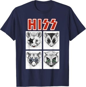 Retro Opossum Rock Music Band Concert 80s 90s Funny Opossum T-Shirt - T-Shirt | Navy