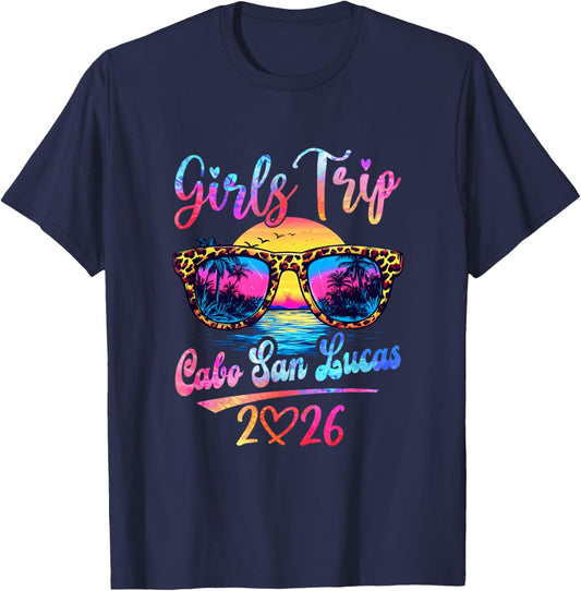 Girls Trip Cabo San Lucas 2026 Matching Summer Vacation T-Shirt - T-Shirt | Navy