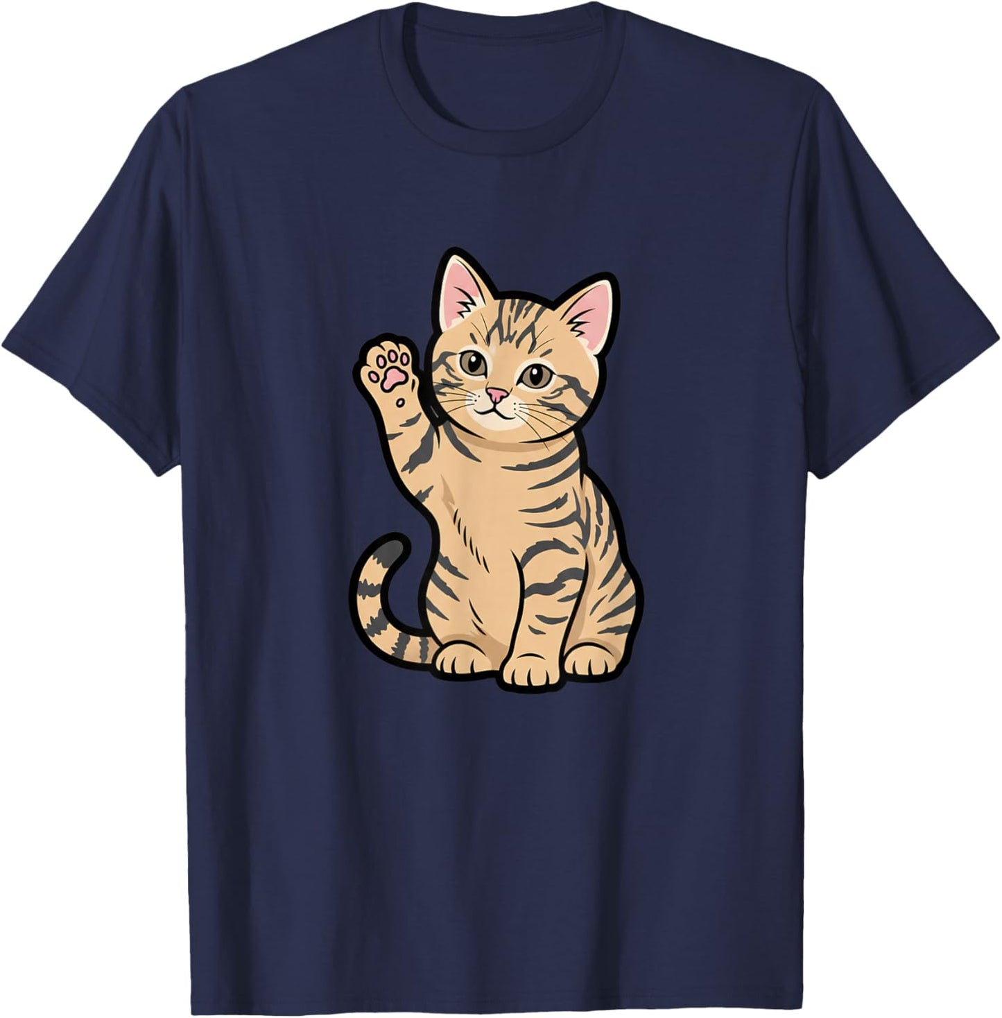 Awareness, Cat Support for Breast Cancer Awareness T-Shirt - T-Shirt | Navy