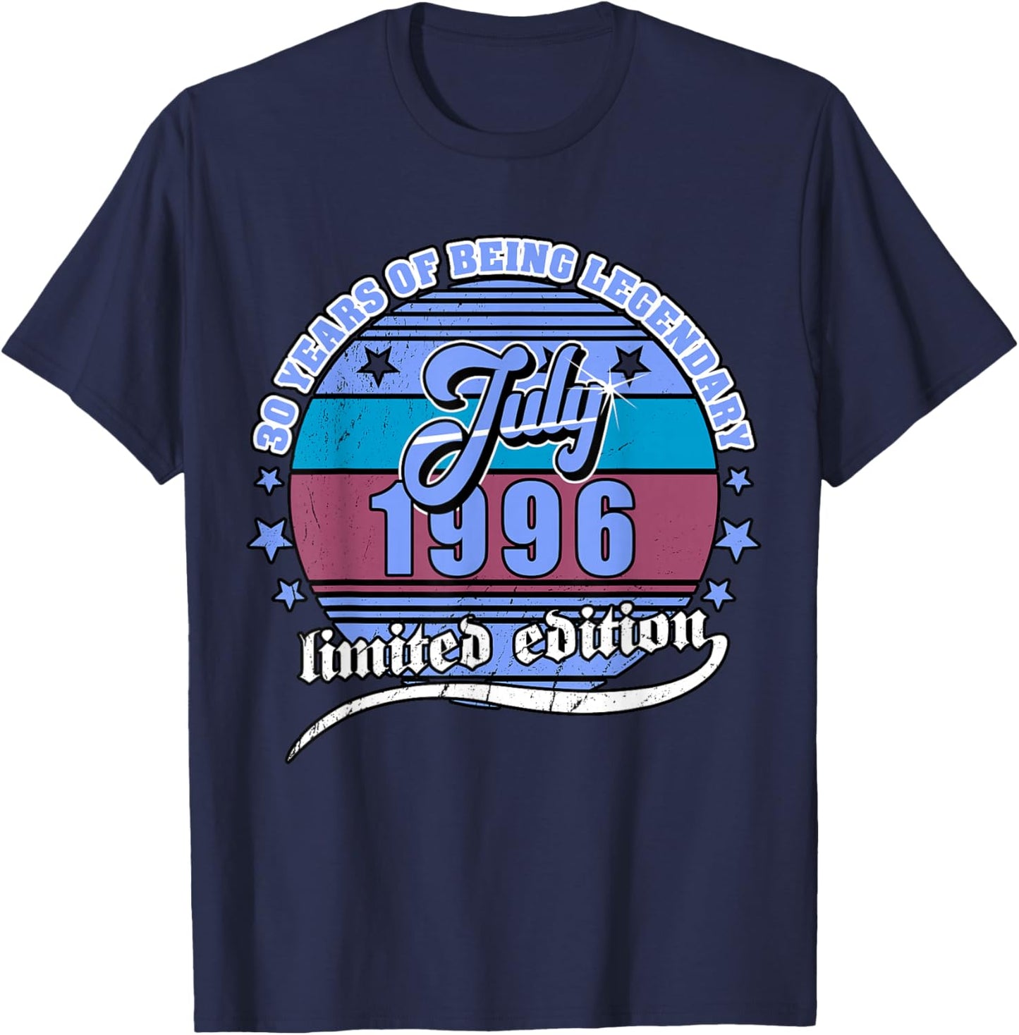 30e Anniversaire Juillet 1996 millésime 30 Ans légendaire T-Shirt - T-Shirt | Navy