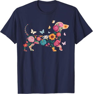 Dackel Hund Damen Dackel Dekor Kinder Lustiger Dackel T-Shirt - T-Shirt | Navy